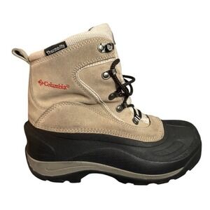Columbia Cascade Summit Waterproof Winter Boots Women's 8 Black Tan Thermolite